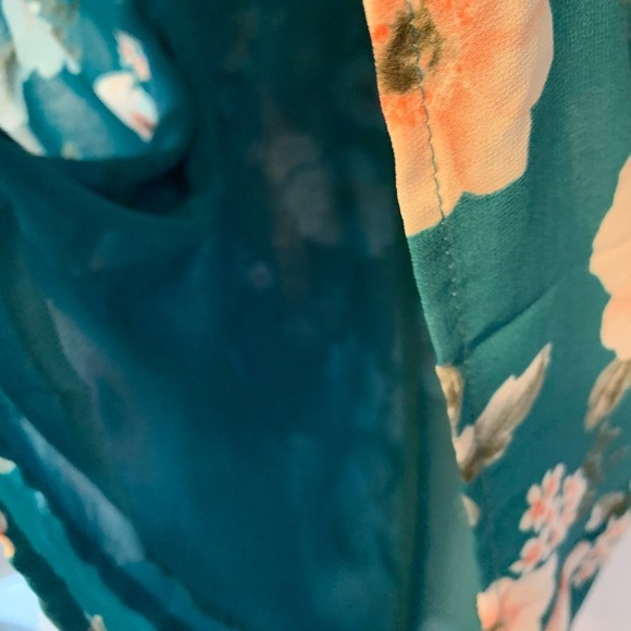 Forever 21 - size medium- stunning turquoise floral dress - Picture 5 of 5